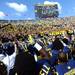 Michigan fans and football team members celebrate after Michigan beat Eastern, 31-1 and Michigan Stadium on Saturday. Melanie Maxwell I AnnArbor.com